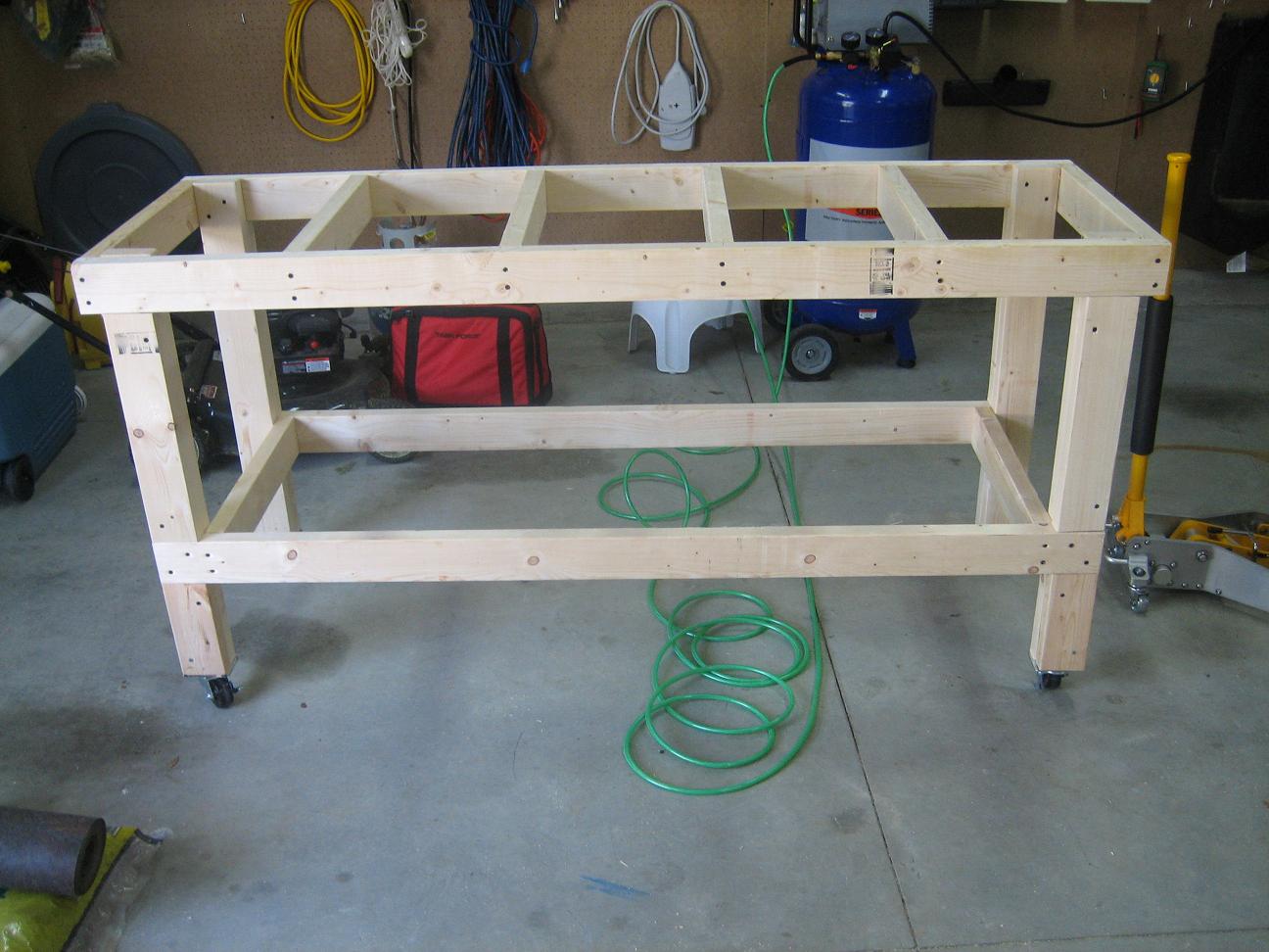 Flipped and looking like a workbench.